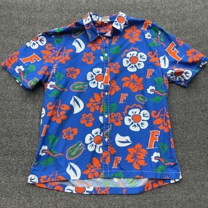 Florida Gators Shirt Men XXL Wes And Willy Hawaiian Aloha All Over Cotton